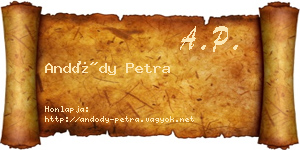Andódy Petra névjegykártya
